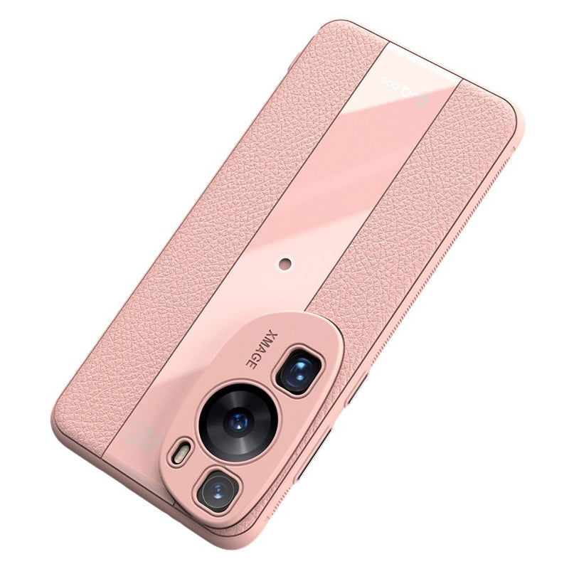 Q.COO For Huawei P60 Art Case Leather+TPU+Acrylic Lightweight Smartphone Shell Q.COO For Huawei P60 Art Case Leather+TPU+Acrylic Lightweight Smartphone Shell